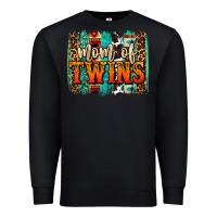 Black mom of twins western brushstroke Premium Sweatshirt - OliviaCreatesArt