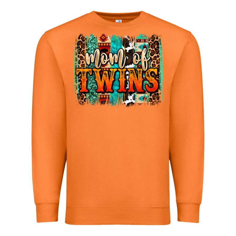 Mom Of Twins Western Brushstroke Premium Sweatshirt by OliviaCreatesArt | Teevron