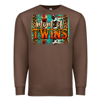 Chestnut mom of twins western brushstroke Premium Sweatshirt - OliviaCreatesArt