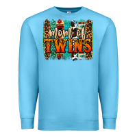 Ocean Blue mom of twins western brushstroke Premium Sweatshirt - OliviaCreatesArt