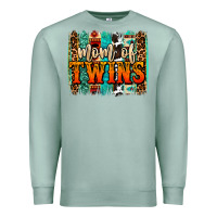Seafoam mom of twins western brushstroke Premium Sweatshirt - OliviaCreatesArt