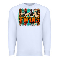 White mom of twins western brushstroke Premium Sweatshirt - OliviaCreatesArt