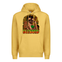 Antique Gold Black couple blessed Premium Hoodie - HowdyJamesFarm