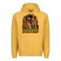 Mustard Black couple blessed Premium Hoodie - HowdyJamesFarm