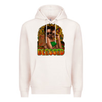 Pale Pink Black couple blessed Premium Hoodie - HowdyJamesFarm