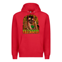 Red Black couple blessed Premium Hoodie - HowdyJamesFarm