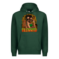 Sports Green Black couple blessed Premium Hoodie - HowdyJamesFarm