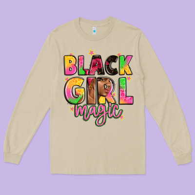 Black Girl Magic Long Sleeve Tee Designed By Artiststas