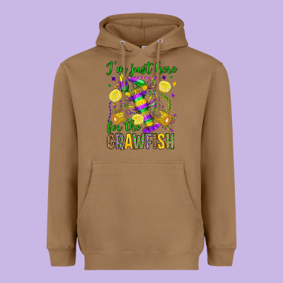 ı'm Just Here For The Crawfish Olivia Heavyweight Hoodie Designed By Oliviacreatesart