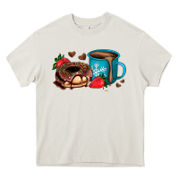 Cream donut coffee strawberry Heavy Core Tee - AdoDesignShop