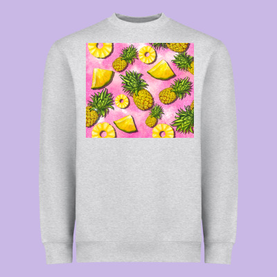 Pink Pineapple Heavyweight Sweatshirt Designed By Barkaloodesign
