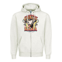 Oatmeal Heather Country Mama Zipper Hoodie - HowdyJamesFarm