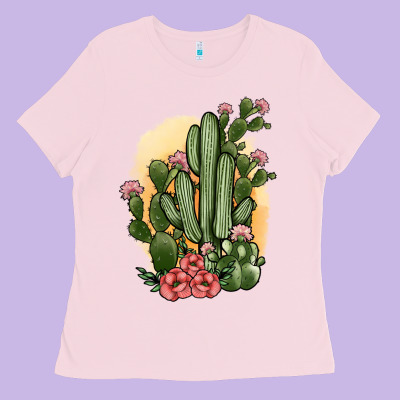 Cactus Ladies Tee Designed By Jahusdesignshop