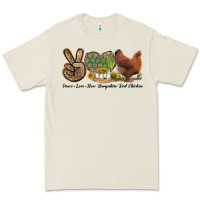 Peace Love New Hampshire Red Chicken Premium Tee | Teevron