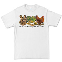 White Peace Love New Hampshire Red Chicken Premium Tee - LillyAllenDesigns