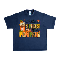 Navy whatever spices your pumpkin Urban Heavy Tee - MaliasSmallBusiness