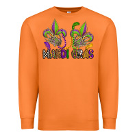 Carrot mardi gras skeleton hands  fleur de lis Premium Sweatshirt - OliviaCreatesArt