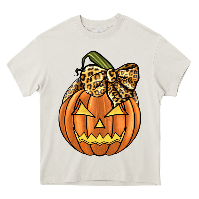 Leopard Ribbon Halloween Pumkin Heavy Core Tee by JahusDesignShop | Teevron