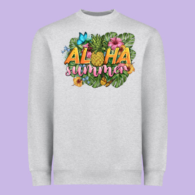 Aloha Summer Heavyweight Sweatshirt Designed By Barkaloodesign