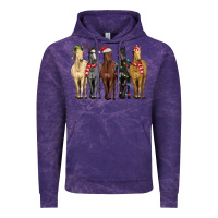Cloud Purple horses with christmas Vintage Hoodie - MaliasSmallBusiness