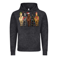 Vintage Black horses with christmas Vintage Hoodie - MaliasSmallBusiness