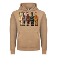 Vintage Coffee horses with christmas Vintage Hoodie - MaliasSmallBusiness