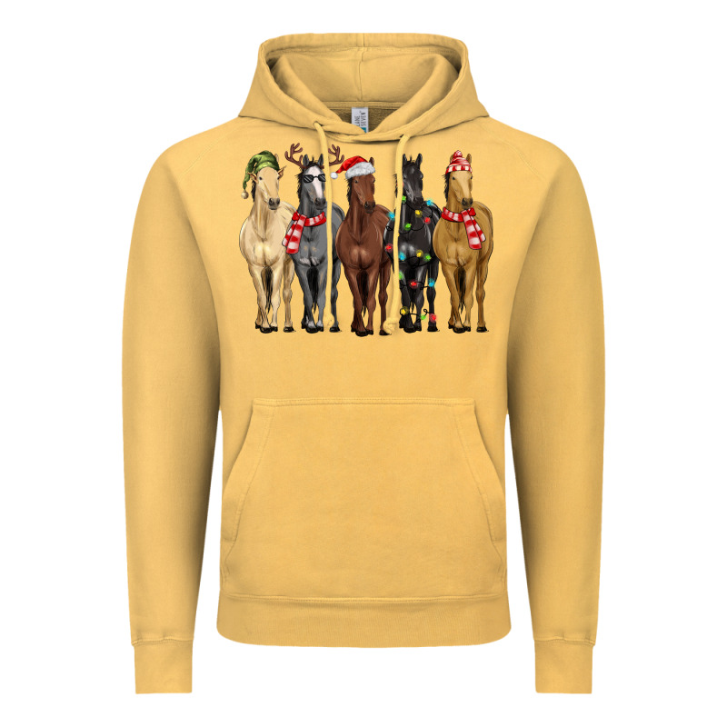 Horses With Christmas Vintage Hoodie by MaliasSmallBusiness | Teevron