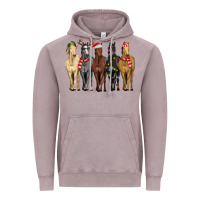 Vintage Zinc horses with christmas Vintage Hoodie - MaliasSmallBusiness