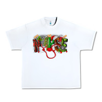White nurse christmas Urban Heavy Tee - MaliasSmallBusiness