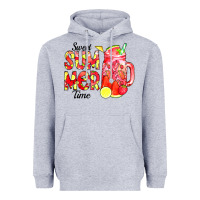 Heather Grey sweet summer time waterolor Heavyweight Hoodie - CowCowDesign