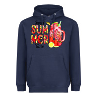 Navy sweet summer time waterolor Heavyweight Hoodie - CowCowDesign
