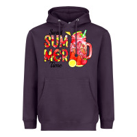 Plum sweet summer time waterolor Heavyweight Hoodie - CowCowDesign