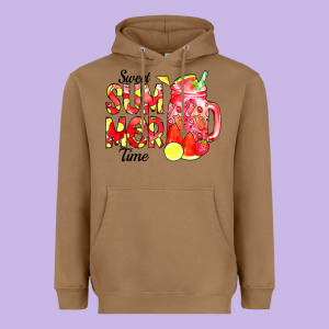 Sweet Summer Time Waterolor Heavyweight Hoodie Designed By Cowcowdesign
