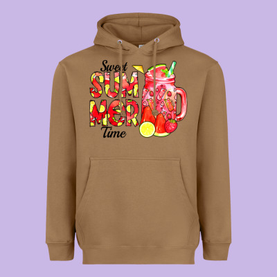 Sweet Summer Time Waterolor Heavyweight Hoodie Designed By Cowcowdesign
