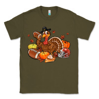 Army Green football turkey thanksgiving Classic Tee - MaliasSmallBusiness
