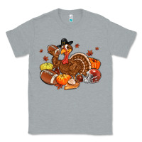 Heather Grey football turkey thanksgiving Classic Tee - MaliasSmallBusiness