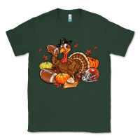 Sports Green football turkey thanksgiving Classic Tee - MaliasSmallBusiness