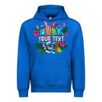Cobalt Your Text Stich Urban Hoodie - CowhideDigitalArt