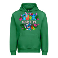 Emerald Your Text Stich Urban Hoodie - CowhideDigitalArt