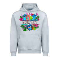 Heather Grey Your Text Stich Urban Hoodie - CowhideDigitalArt