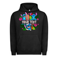Pigment Black Your Text Stich Urban Hoodie - CowhideDigitalArt