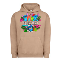 Pigment Burro Your Text Stich Urban Hoodie - CowhideDigitalArt