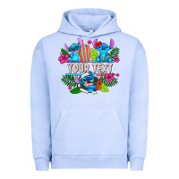 Pigment Grape Ice Your Text Stich Urban Hoodie - CowhideDigitalArt