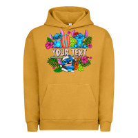 Pigment Peanut Butter Your Text Stich Urban Hoodie - CowhideDigitalArt