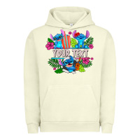 Pigment Pistachio Your Text Stich Urban Hoodie - CowhideDigitalArt