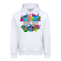 White Your Text Stich Urban Hoodie - CowhideDigitalArt