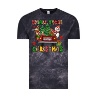 Cloud Black Christmas Santa and reindeer truck Vintage Tee - MaliasSmallBusiness