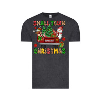 Vintage Black Christmas Santa and reindeer truck Vintage Tee - MaliasSmallBusiness