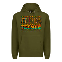 Army Green Juneteenth Premium Hoodie - HowdyJamesFarm