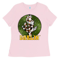Bubblegum Pink cowhide darlin Ladies Tee - JahusDesignShop